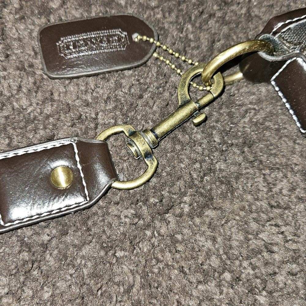 Coach Brown Cross Body Bag, NWOT. Measurements In Pics - Picture 7 of 13